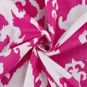 Dining Table Pink Ikat Printed Napkins Set - Image 7