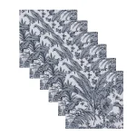 Dinner Napkins 100% Cotton Grey Printed Cloth - Image 2