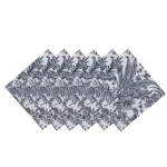 Dinner Napkins 100% Cotton Grey Printed Cloth - Image 4