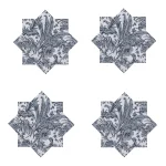 Dinner Napkins 100% Cotton Grey Printed Cloth - Image 5