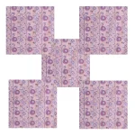 Dinner Napkins Purple Lotus Print Kitchen Table Cotton Cloth - Image 2