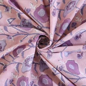 Dinner Napkins Purple Lotus Print Kitchen Table Cotton Cloth - Image 10