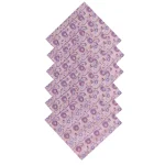Dinner Napkins Purple Lotus Print Kitchen Table Cotton Cloth - Image 4