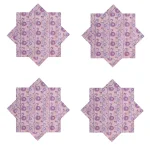 Dinner Napkins Purple Lotus Print Kitchen Table Cotton Cloth - Image 6
