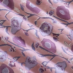 Dinner Napkins Purple Lotus Print Kitchen Table Cotton Cloth - Image 9