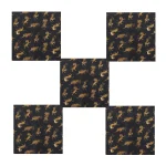 Dinner Party and Events Black Tiger Printed Fabric Napkins - Image 2