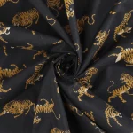 Dinner Party and Events Black Tiger Printed Fabric Napkins - Image 7