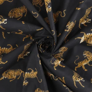Dinner Party and Events Black Tiger Printed Fabric Napkins - Image 7