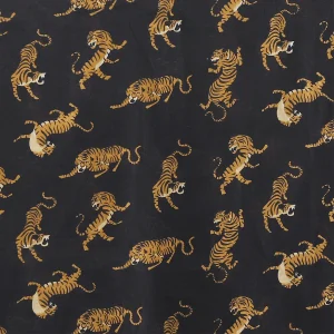 Dinner Party and Events Black Tiger Printed Fabric Napkins - Image 8