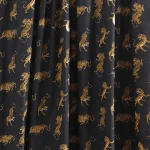 Dinner Party and Events Black Tiger Printed Fabric Napkins - Image 9