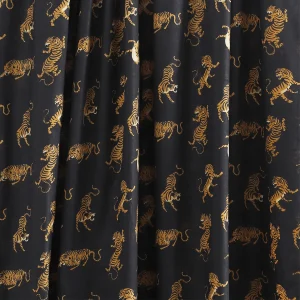 Dinner Party and Events Black Tiger Printed Fabric Napkins - Image 9