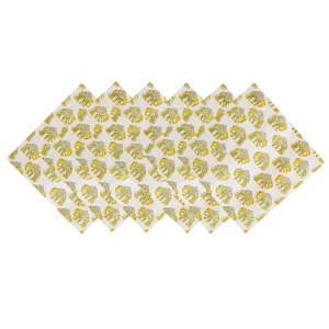 Elephant Printed Cotton Napkins Home Dining Table Decor - Image 5