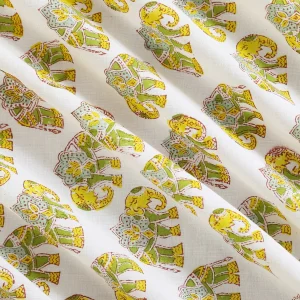 Elephant Printed Cotton Napkins Home Dining Table Decor - Image 9