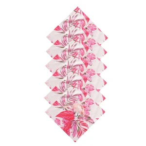 Flamingo Printed Cotton Fabric Napkins - Image 3