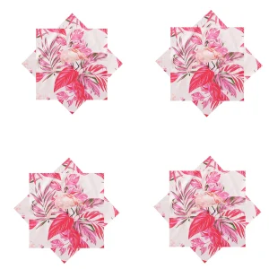 Flamingo Printed Cotton Fabric Napkins - Image 5