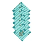 Floral & Stripe Printed Napkins Set