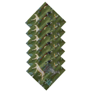 Green Forest Printed Dining Table Napkins - Image 4