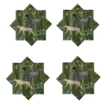 Green Forest Printed Dining Table Napkins - Image 6