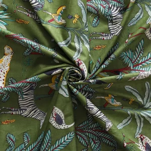 Green Forest Printed Dining Table Napkins - Image 9