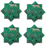 Green Napkins Set of 48 PC Pure Cotton Tea Cloth