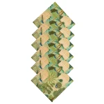 Green Peacock Garden Printed Cotton Napkins - Image 4