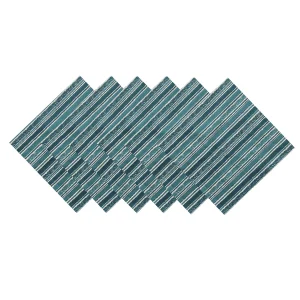 Green Striped Print Napkins Dining Table Decor Cloth - Image 5