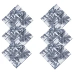 Grey Color Palm Tree Printed Cotton Napkins - Image 2