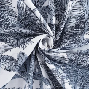 Grey Color Palm Tree Printed Cotton Napkins - Image 6