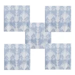 Grey Ikat Printed Napkins Set Washable Cloth - Image 2