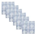 Grey Ikat Printed Napkins Set Washable Cloth - Image 3