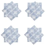 Grey Ikat Printed Napkins Set Washable Cloth - Image 6