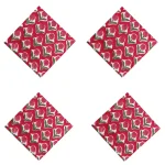 Hand Block Floral Print Cloth Table Decor Napkins