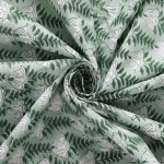 Hand Block Flower Printed Cotton Table Green Napkins - Image 5