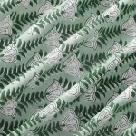 Hand Block Flower Printed Cotton Table Green Napkins - Image 7