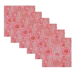 Hand Block Print 100% Cotton Pink Table Napkins - Image 4