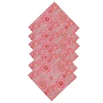 Hand Block Print 100% Cotton Pink Table Napkins