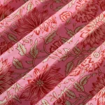 Hand Block Print 100% Cotton Pink Table Napkins - Image 7