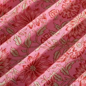 Hand Block Print 100% Cotton Pink Table Napkins - Image 7