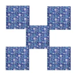 Hand Block Print Blue Floral Napkins - Image 5