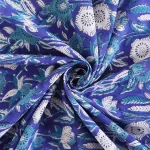 Hand Block Print Blue Floral Napkins - Image 10