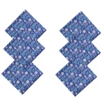 Hand Block Print Blue Floral Napkins - Image 4