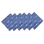 Hand Block Print Blue Floral Napkins - Image 2
