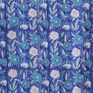 Hand Block Print Blue Floral Napkins - Image 8