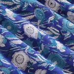 Hand Block Print Blue Floral Napkins - Image 9