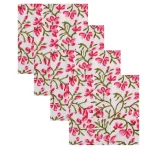 Hand Block Print Cotton Voile Fabric Kitchen Napkins - Image 2