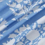 Hand Printed Cotton Napkins Blue Floral - Image 10