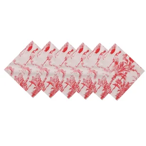 Handmade Red Forest Printed Cotton Napkins - Image 4