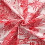 Handmade Red Forest Printed Cotton Napkins - Image 7