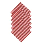 Handmade Red Striped Printed Cotton Napkins - Image 4
