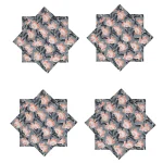 Indian Cotton Floral Block Print Napkins